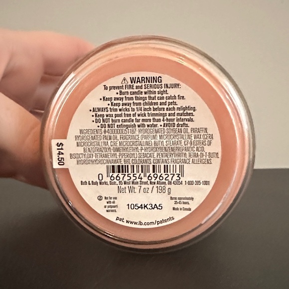 Bath & Body Works Pink Lilac & Vanilla Single Wick Candle - Picture 3 of 4